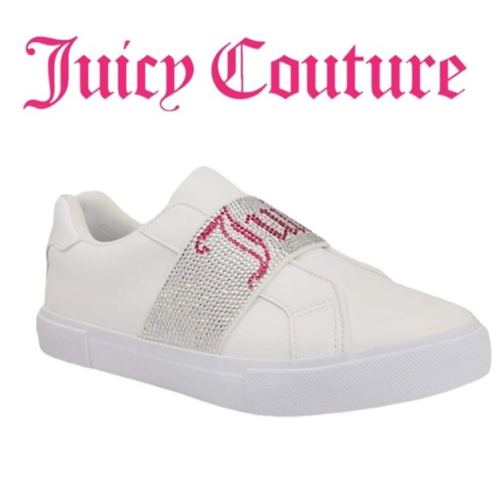 Juicy Couture Cosmik White Logo Studded Jewel Fashion Sneakers Shoes Size 10